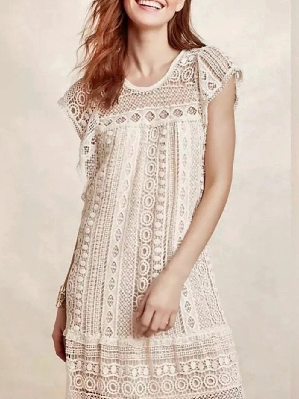 MAEVE by ANTHROPOLOGIECrochet Tunic Dress in
Sand Sable small - Picture 2 of 9